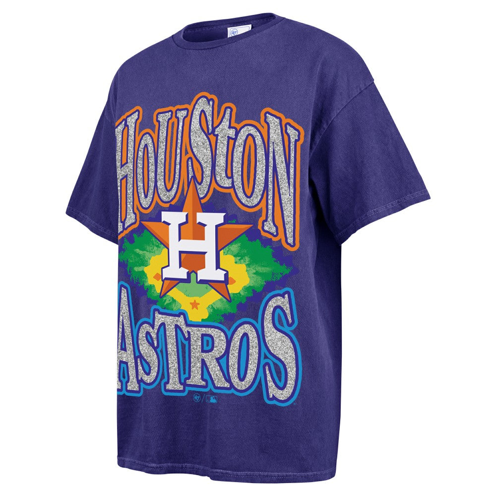 Houston Astros '47 Women's Flashing Lights Boyfriend T-Shirt - MLB