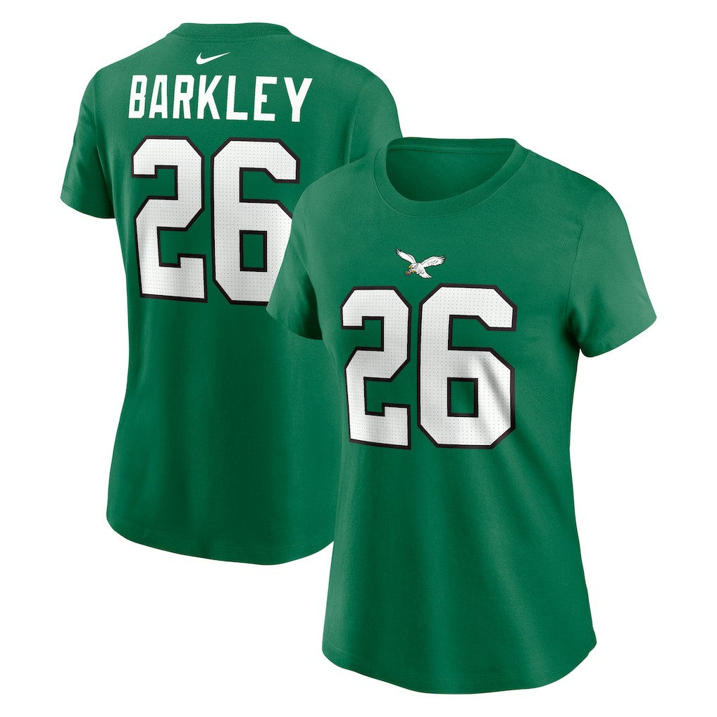 Saquon Barkley Philadelphia Eagles Women's Player Name & Number T-Shirt Kelly Green | Nike for Sale