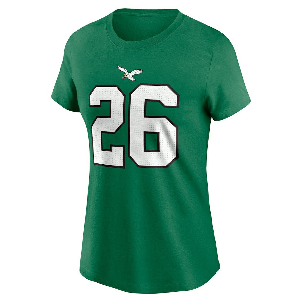 Saquon Barkley Philadelphia Eagles Women's Player Name & Number T-Shirt Kelly Green | Nike for Sale