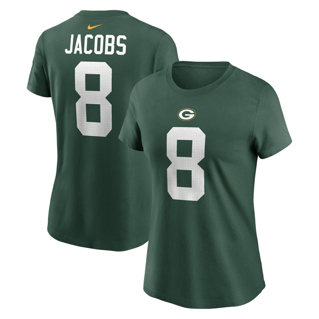 Josh Jacobs Green Bay Packers Women's Player Name & Number T-Shirt Green | Nike for Sale