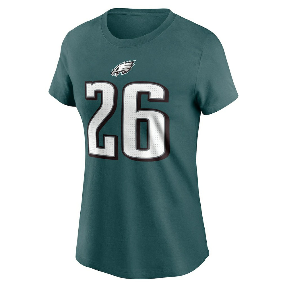 Saquon Barkley Philadelphia Eagles Women's Player Name & Number T-Shirt Midnight Green | Nike for Sale