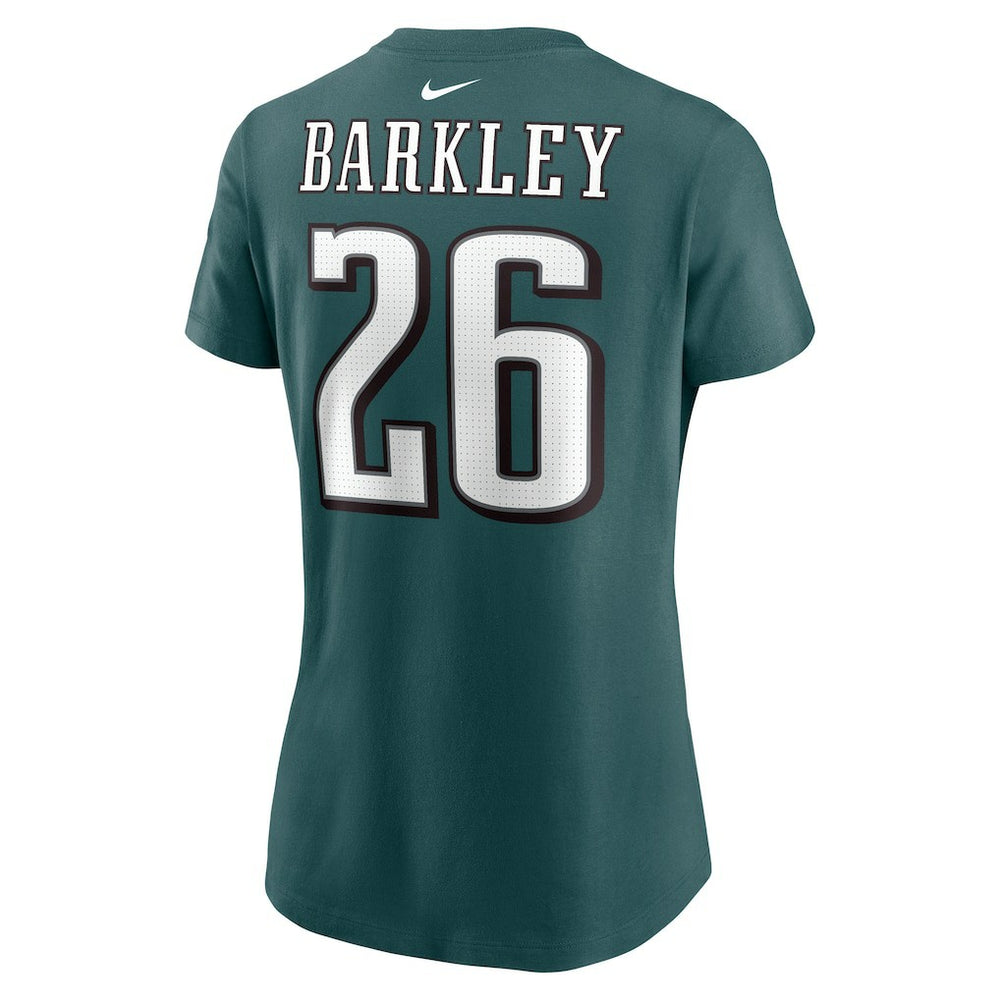 Saquon Barkley Philadelphia Eagles Women's Player Name & Number T-Shirt Midnight Green | Nike for Sale