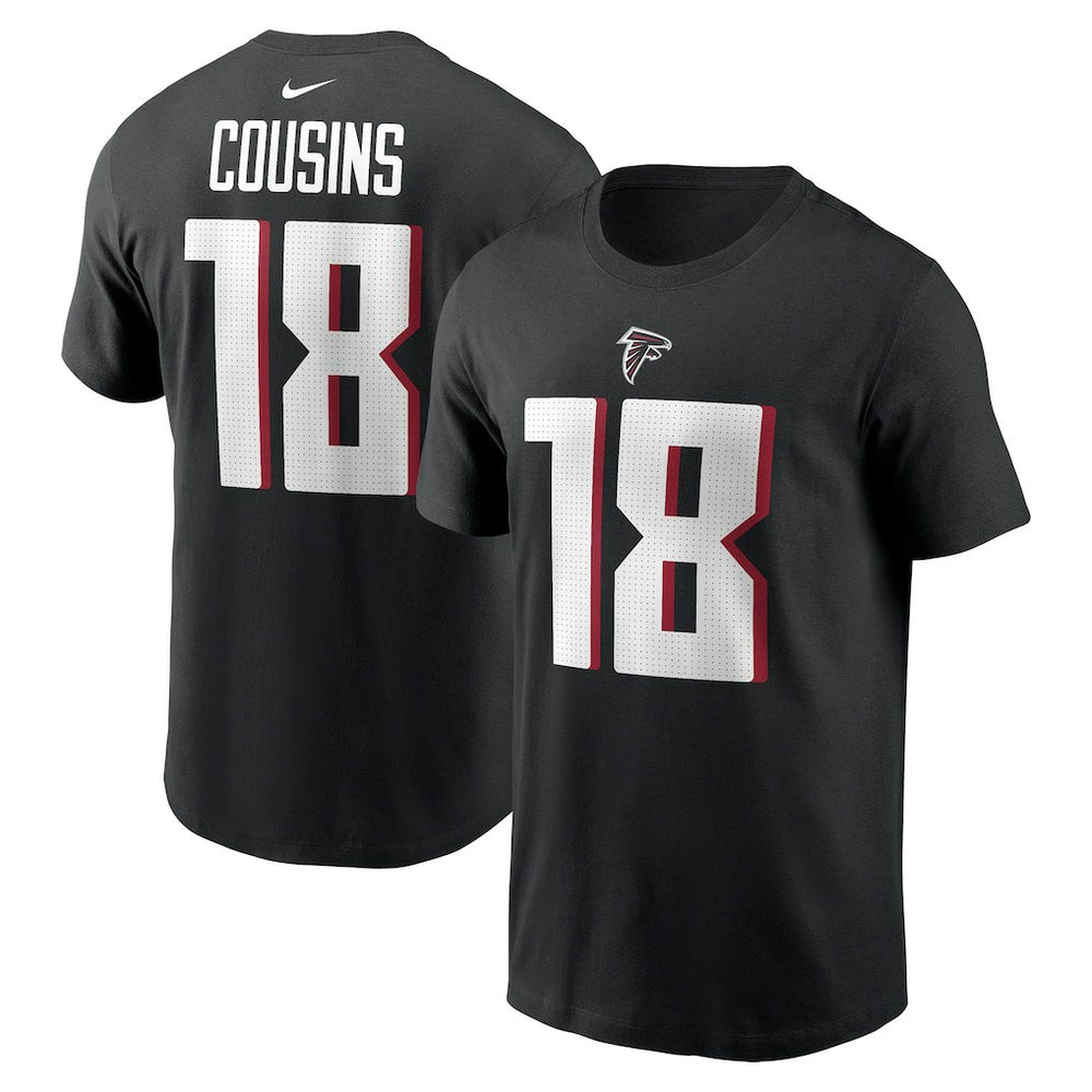 Kirk Cousins Atlanta Falcons Player Name & Number T-Shirt Black | Nike for Sale