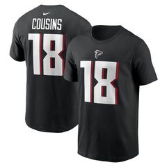 Kirk Cousins Atlanta Falcons Player Name & Number T-Shirt Black | Nike for Sale