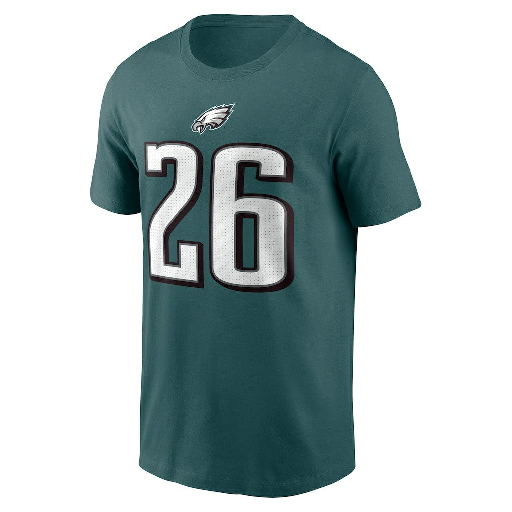 Saquon Barkley Philadelphia Eagles Player Name & Number T-Shirt Midnight Green | Nike for Sale