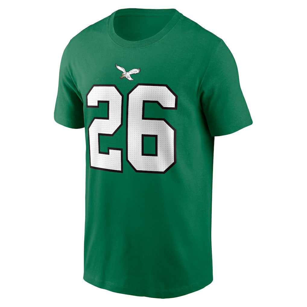 Saquon Barkley Philadelphia Eagles Player Name & Number T-Shirt Kelly Green | Nike for Sale
