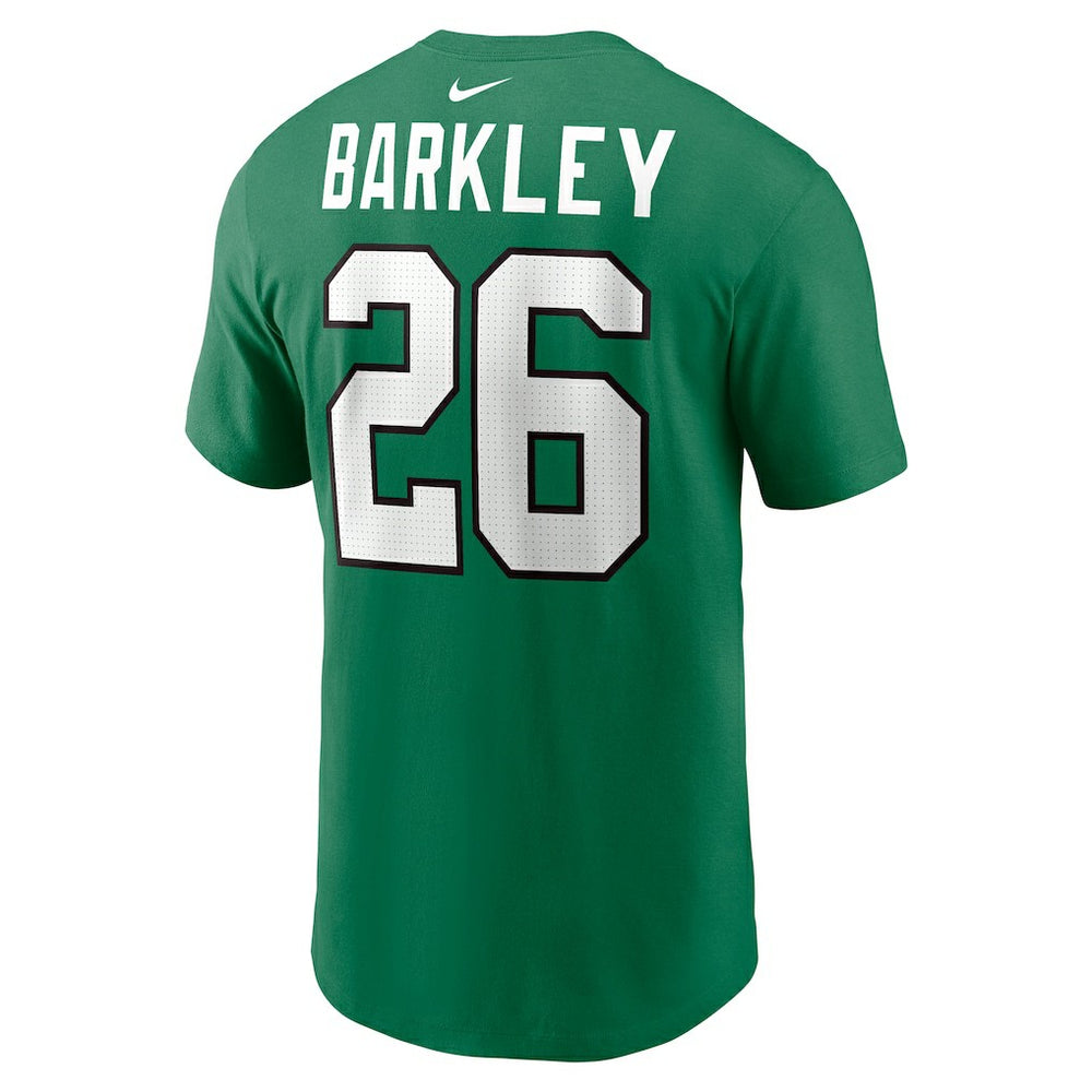 Saquon Barkley Philadelphia Eagles Player Name & Number T-Shirt Kelly Green | Nike for Sale