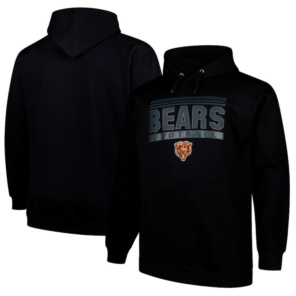 Chicago Bears Big & Tall Pop Pullover Hoodie Black | Fanatics