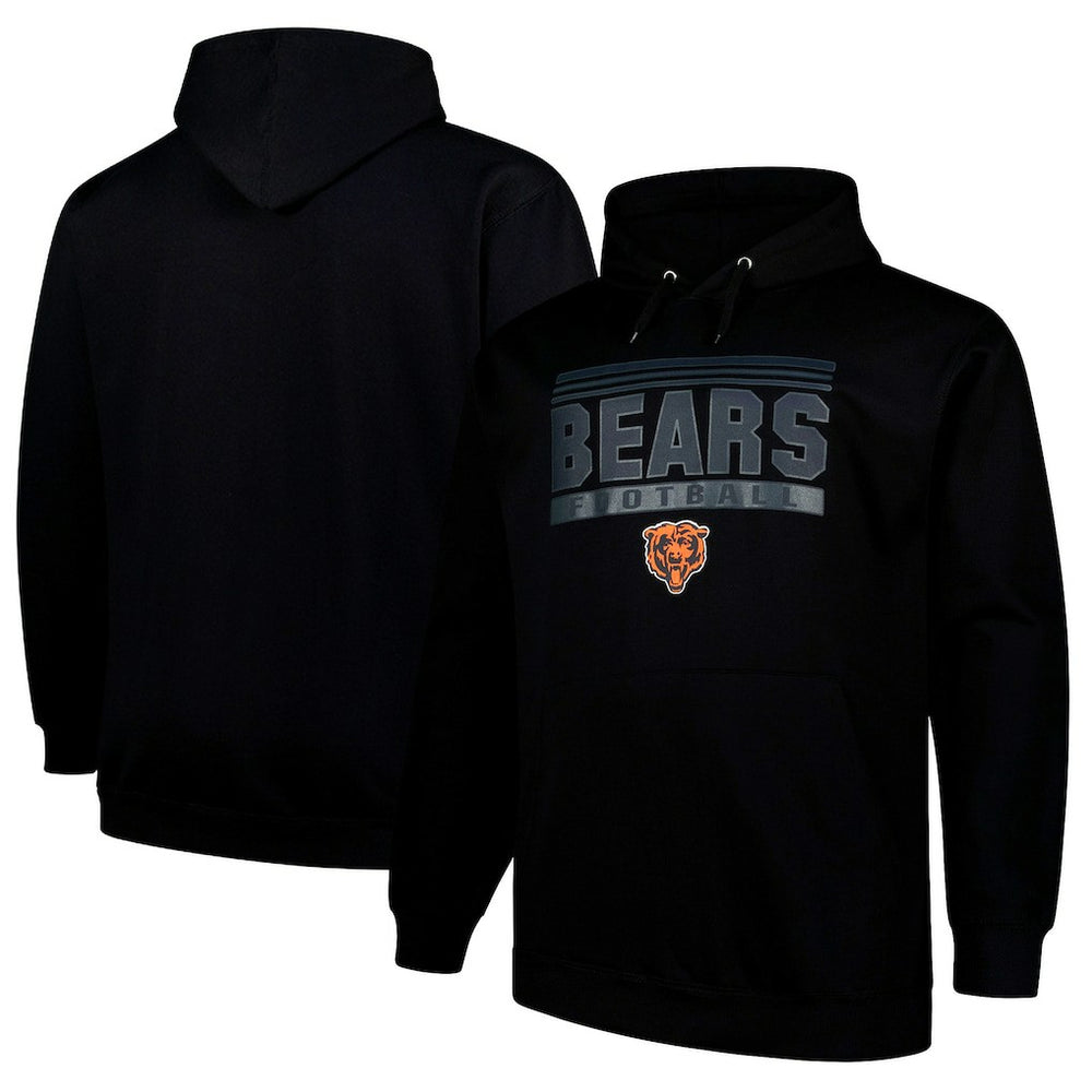 Chicago Bears Big & Tall Pop Pullover Hoodie Black | Fanatics