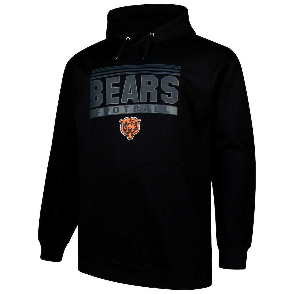 Chicago Bears Big & Tall Pop Pullover Hoodie Black | Fanatics