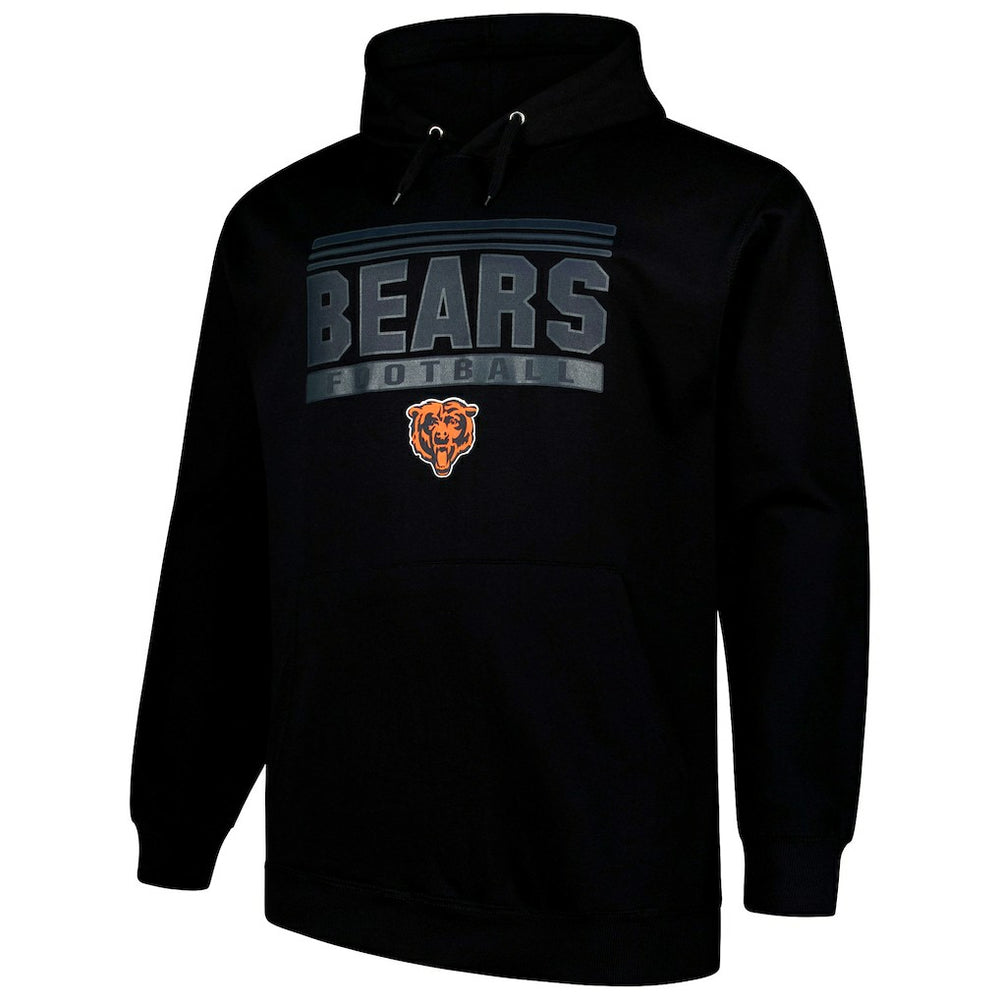 Chicago Bears Big & Tall Pop Pullover Hoodie Black | Fanatics
