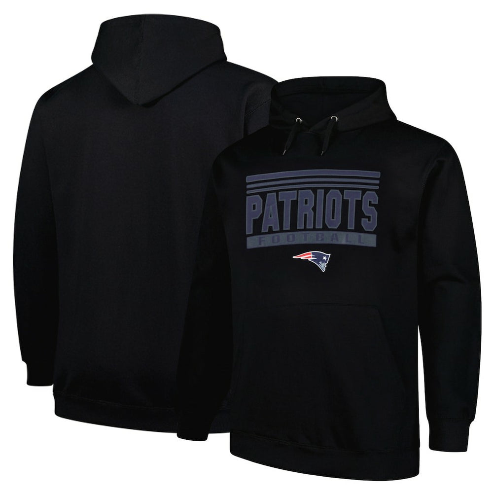 New England Patriots Big & Tall Pop Pullover Hoodie Black | Fanatics