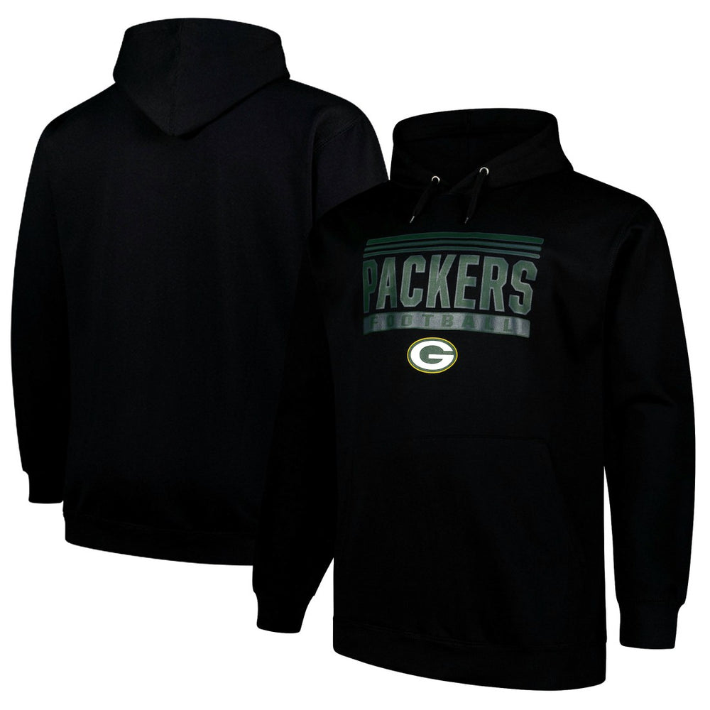 Green Bay Packers Big & Tall Pop Pullover Hoodie Black | Fanatics