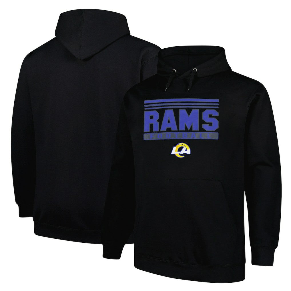 Los Angeles Rams Big & Tall Pop Pullover Hoodie Black | Fanatics