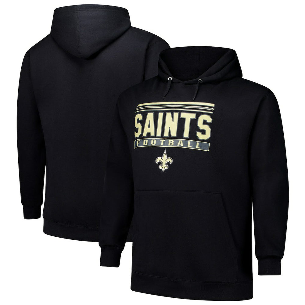New Orleans Saints Big & Tall Pop Pullover Hoodie Black | Fanatics
