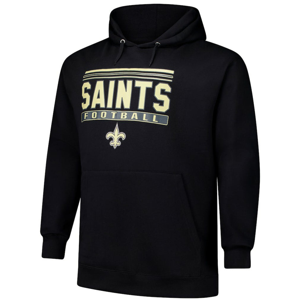 New Orleans Saints Big & Tall Pop Pullover Hoodie Black | Fanatics