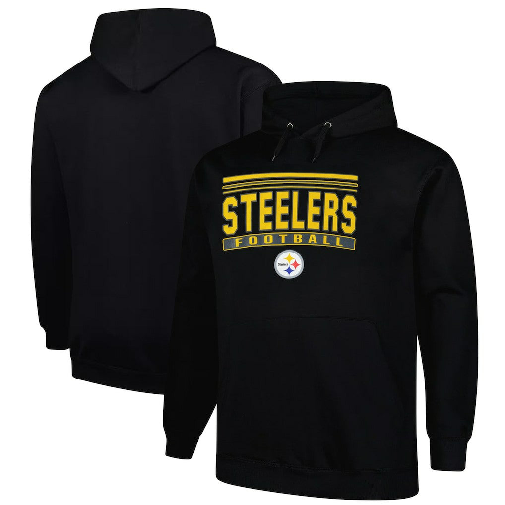Pittsburgh Steelers Big & Tall Pop Pullover Hoodie Black | Fanatics