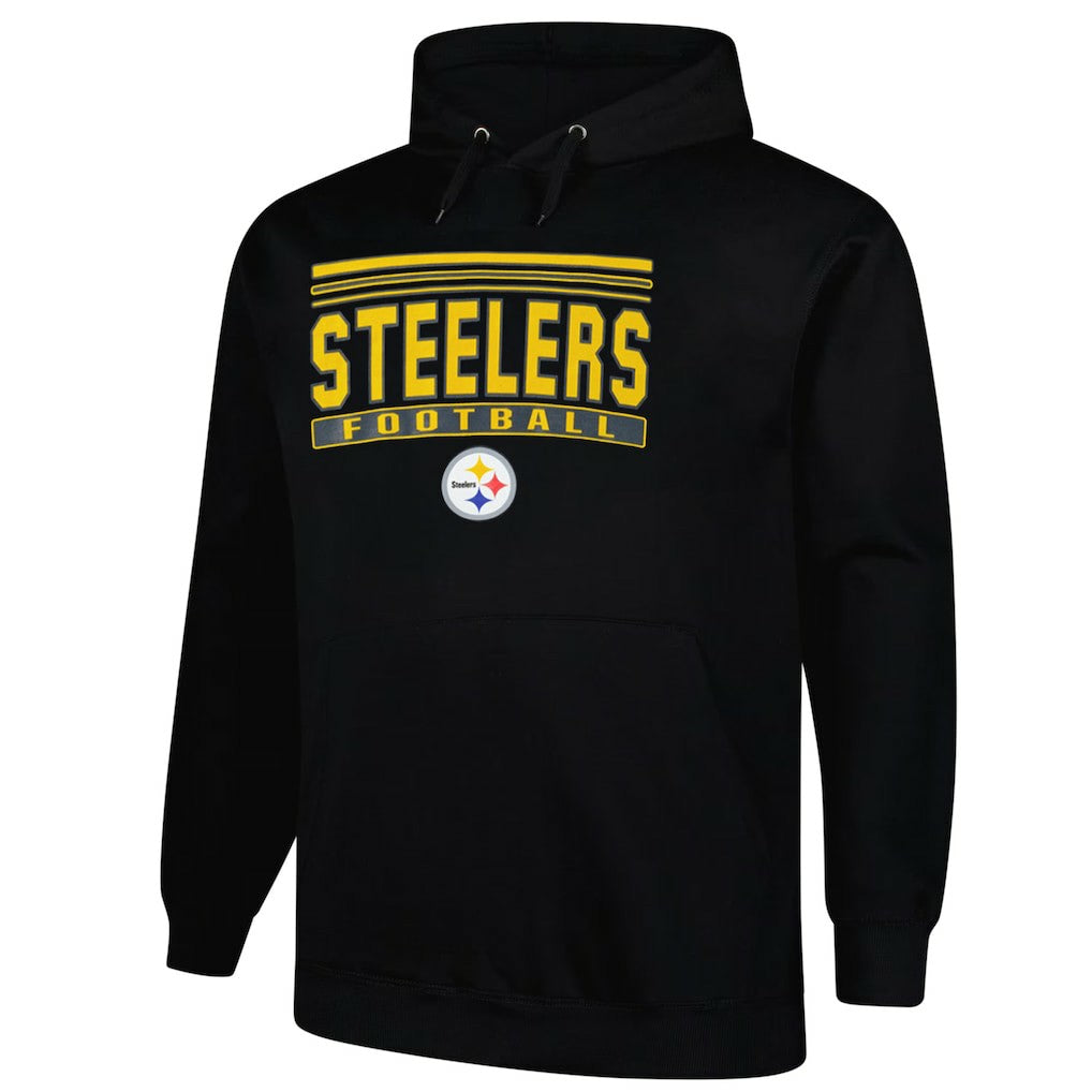 Pittsburgh Steelers Big & Tall Pop Pullover Hoodie Black | Fanatics