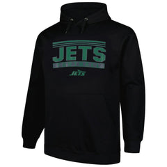 New York Jets Big & Tall Pop Pullover Hoodie Black | Fanatics