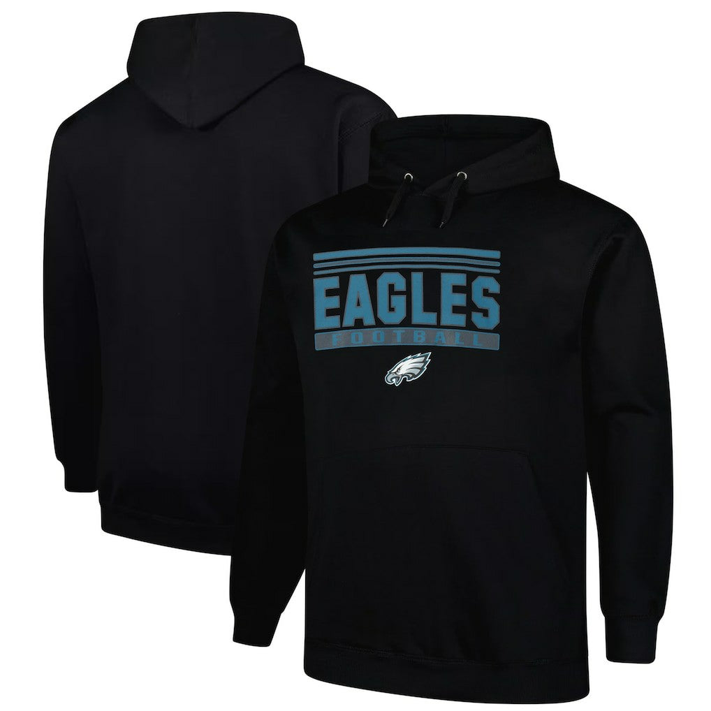 Philadelphia Eagles Big & Tall Pop Pullover Hoodie Black | Fanatics