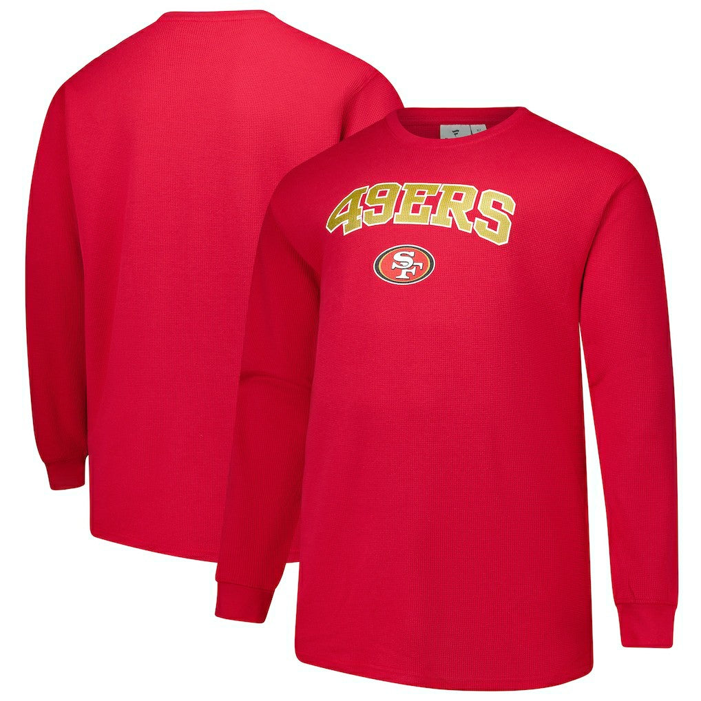 San Francisco 49ers Big & Tall Thermal Long Sleeve T-Shirt Scarlet | Fanatics