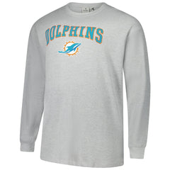 Miami Dolphins Big & Tall Thermal Long Sleeve T-Shirt Heather Gray | Fanatics