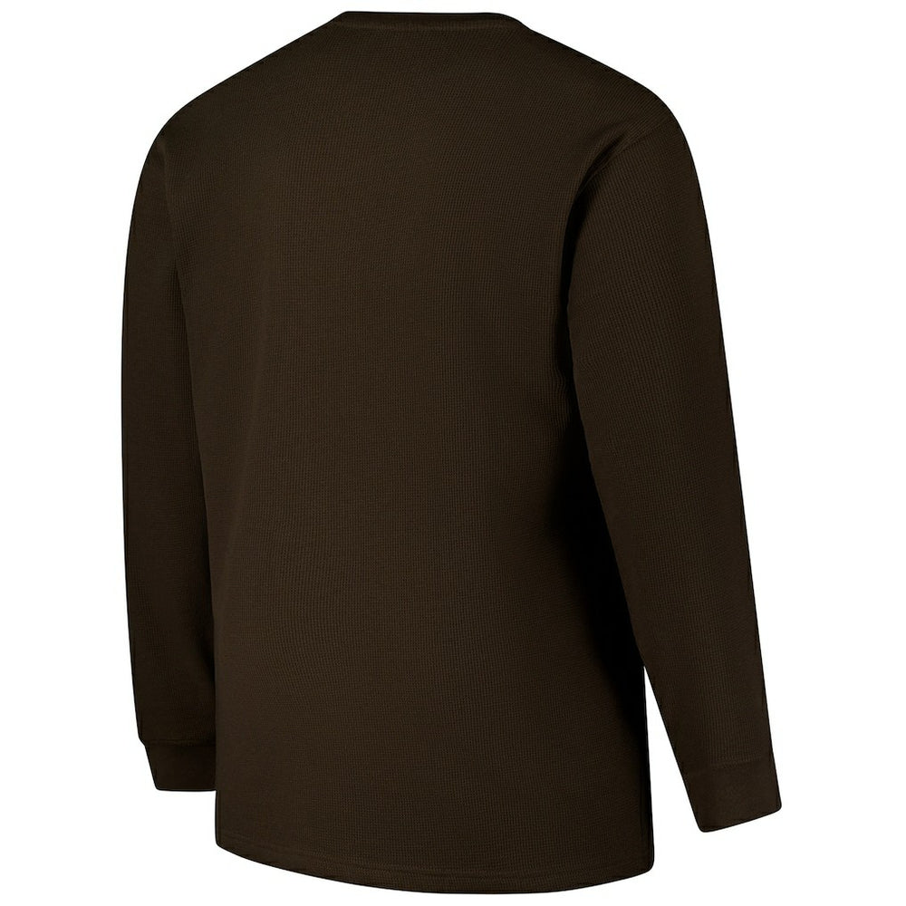Cleveland Browns Big & Tall Throwback Thermal Long Sleeve T-Shirt Brown | Fanatics