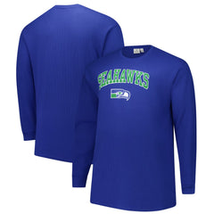 Seattle Seahawks Big & Tall Throwback Thermal Long Sleeve T-Shirt Royal | Fanatics