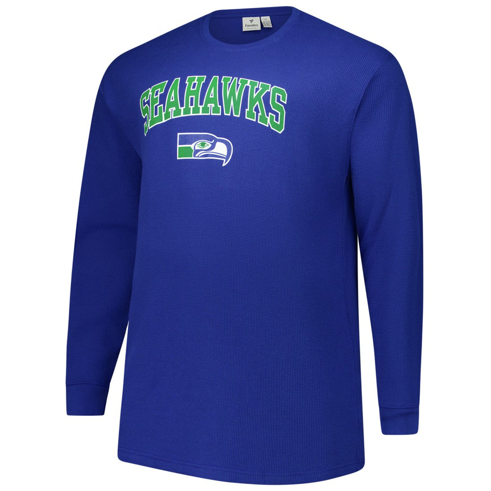 Seattle Seahawks Big & Tall Throwback Thermal Long Sleeve T-Shirt Royal | Fanatics