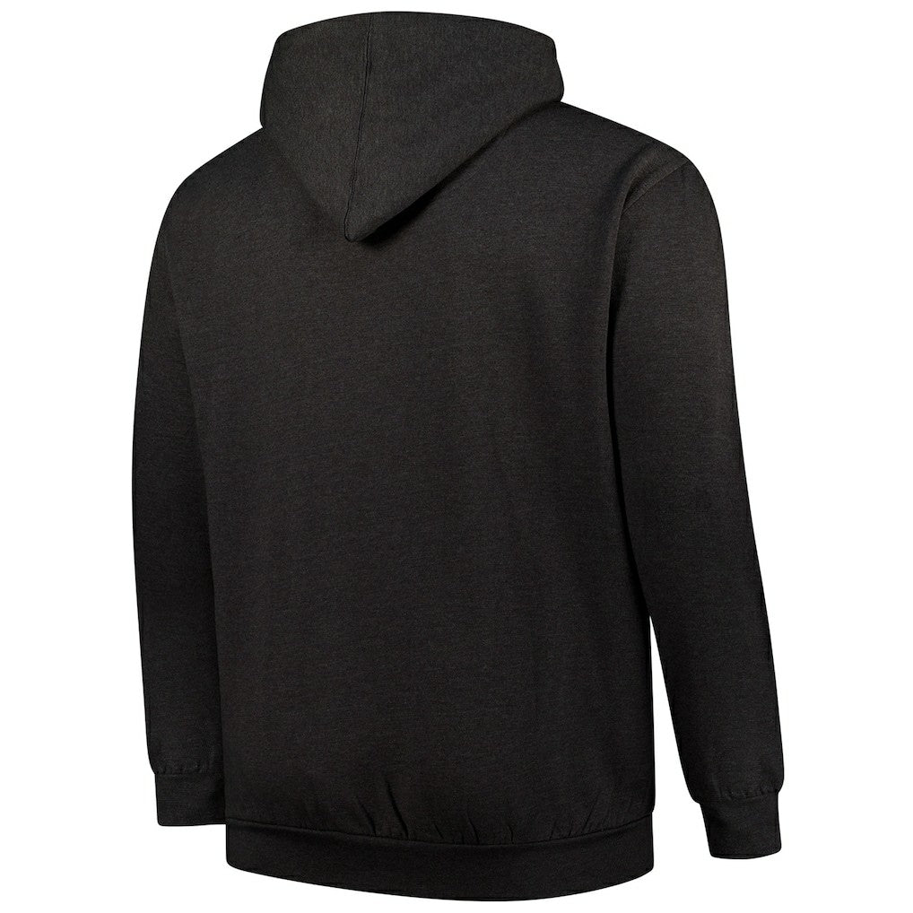 Cleveland Browns Big & Tall Sleeve Hit Full-Zip Hoodie Heather Charcoal | Fanatics