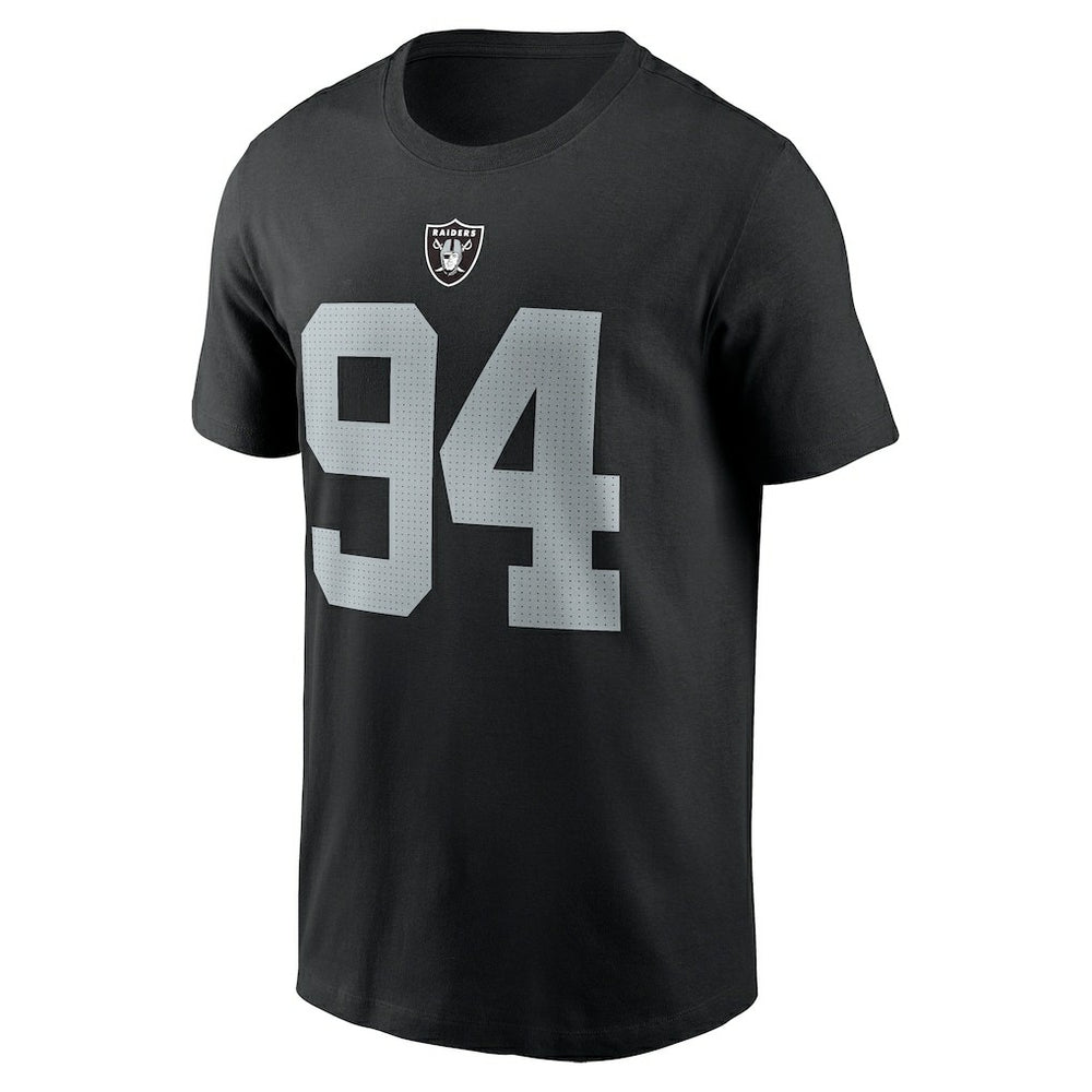 Christian Wilkins Las Vegas Raiders Player Name & Number T-Shirt Black | Nike for Sale