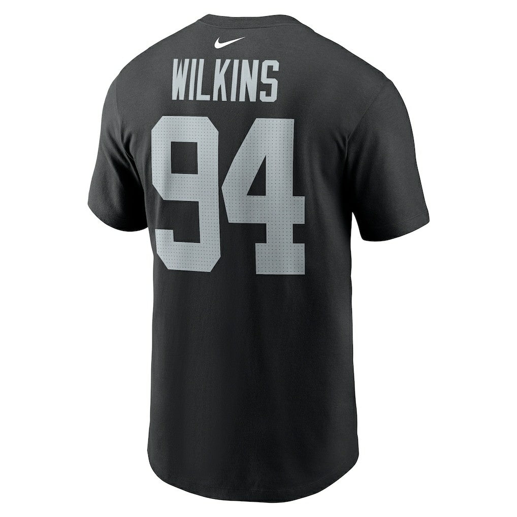 Christian Wilkins Las Vegas Raiders Player Name & Number T-Shirt Black | Nike for Sale