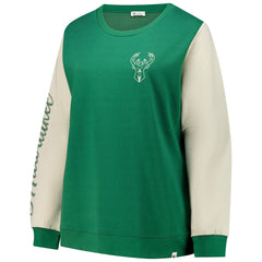 Milwaukee Bucks '47 Women's Plus Size Oversized Rise Andie Pullover Sweatshirt Hunter Green - NBA