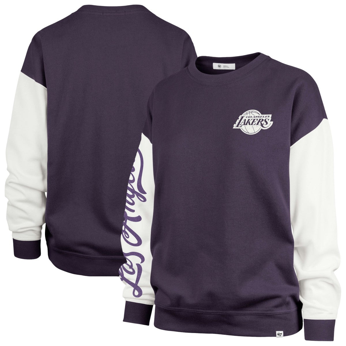Los Angeles Lakers '47 Women's Plus Size Oversized Rise Andie Pullover Sweatshirt Purple - NBA