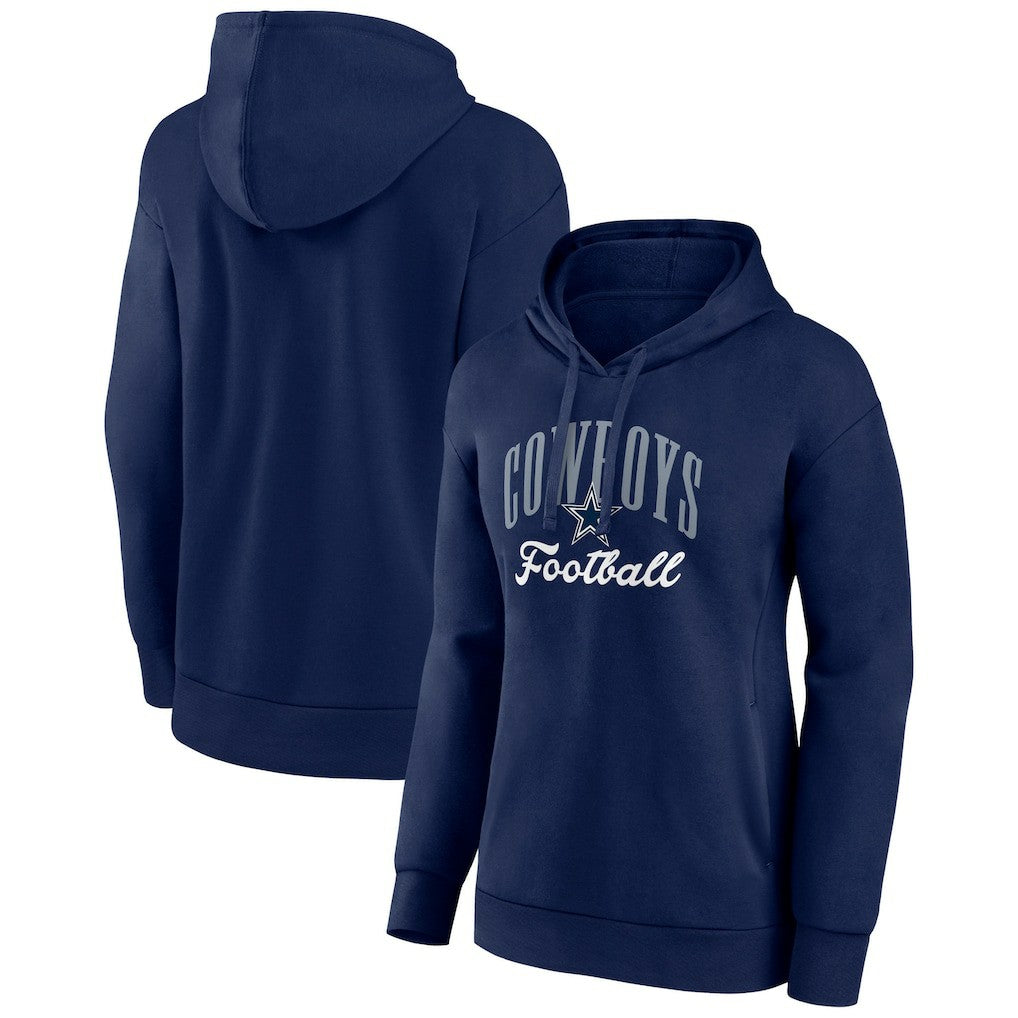 Dallas Cowboys Women's Victory Script Pullover Hoodie Navy | NFL