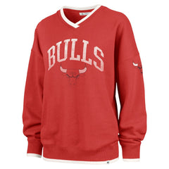 Chicago Bulls '47 Women's Rise Wax Pack Daze '80s Oversize Pullover Sweatshirt Red - NBA