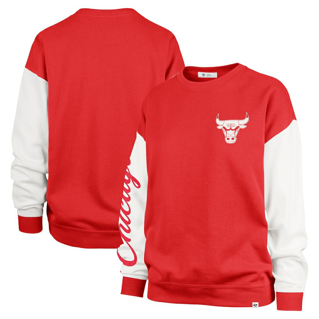 Chicago Bulls '47 Women's Rise Andie Oversized Pullover Sweatshirt Red - NBA