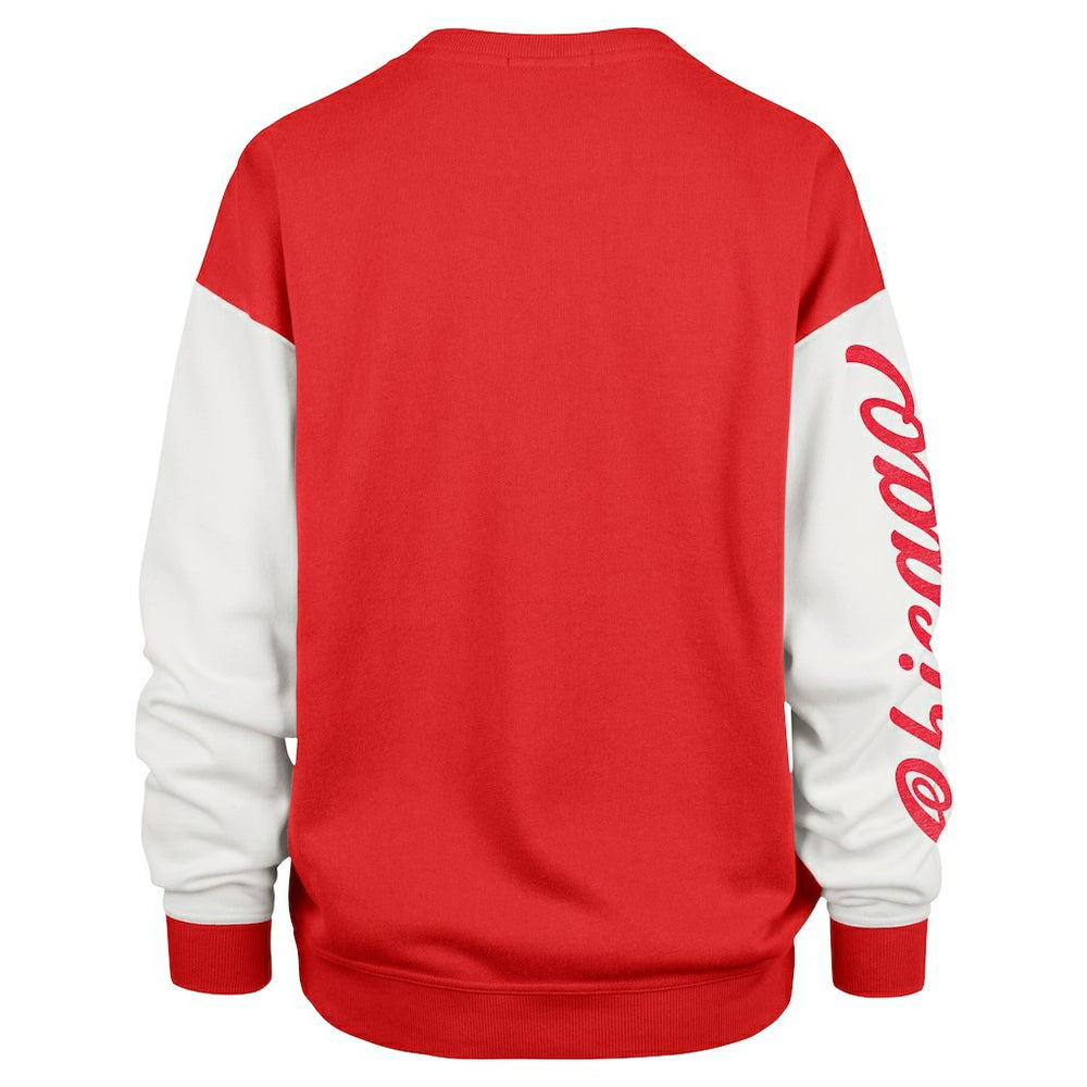 Chicago Bulls '47 Women's Rise Andie Oversized Pullover Sweatshirt Red - NBA
