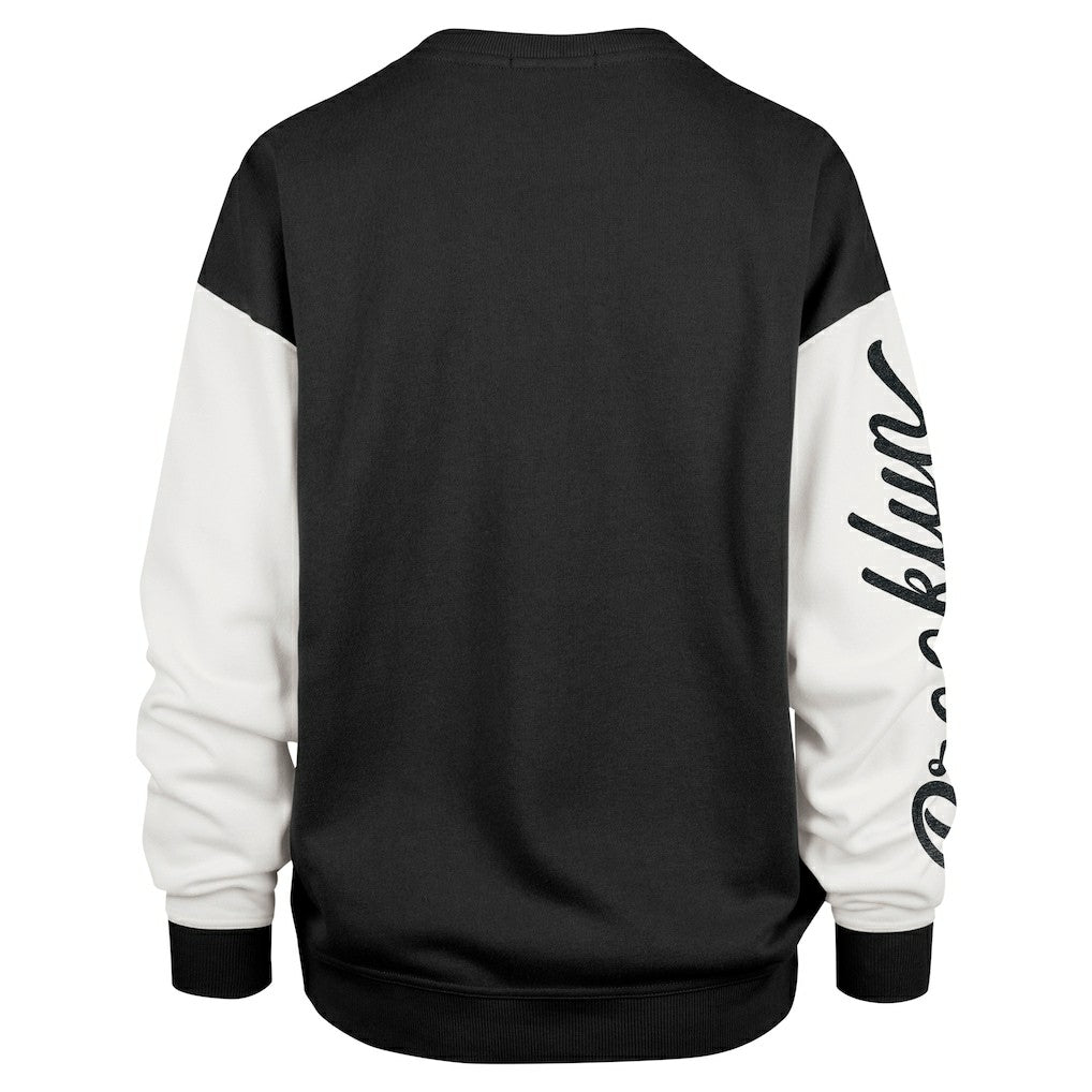 Brooklyn Nets '47 Women's Rise Andie Oversized Pullover Sweatshirt Black - NBA