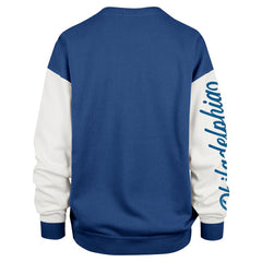 Philadelphia 76ers '47 Women's Rise Andie Oversized Pullover Sweatshirt Royal - NBA