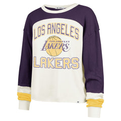 Los Angeles Lakers '47 Women's Curve Raglan Long Sleeve T-Shirt Cream - NBA
