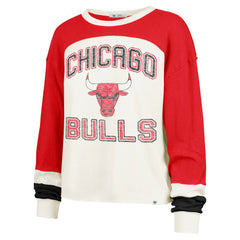 Chicago Bulls '47 Women's Curve Raglan Long Sleeve T-Shirt Cream - NBA