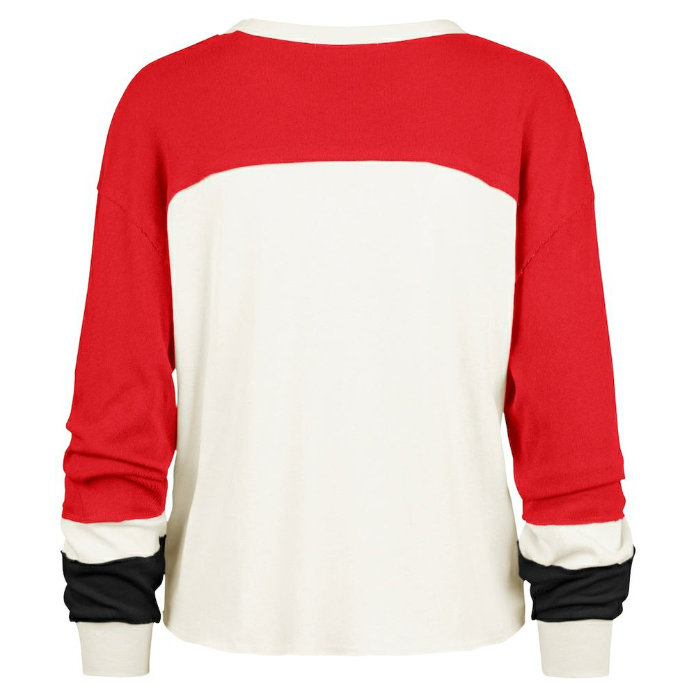Chicago Bulls '47 Women's Curve Raglan Long Sleeve T-Shirt Cream - NBA
