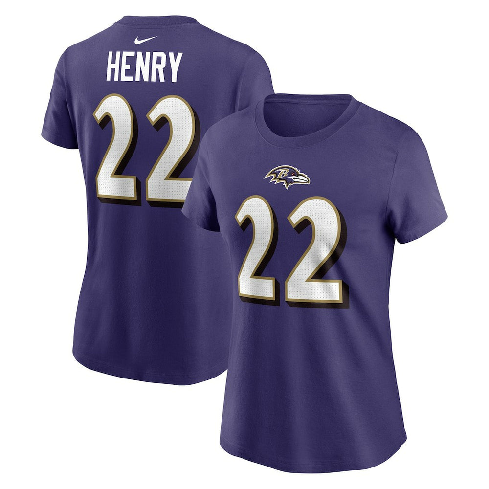 Derrick Henry Baltimore Ravens Women's Player Name & Number T-Shirt Purple | Nike for Sale