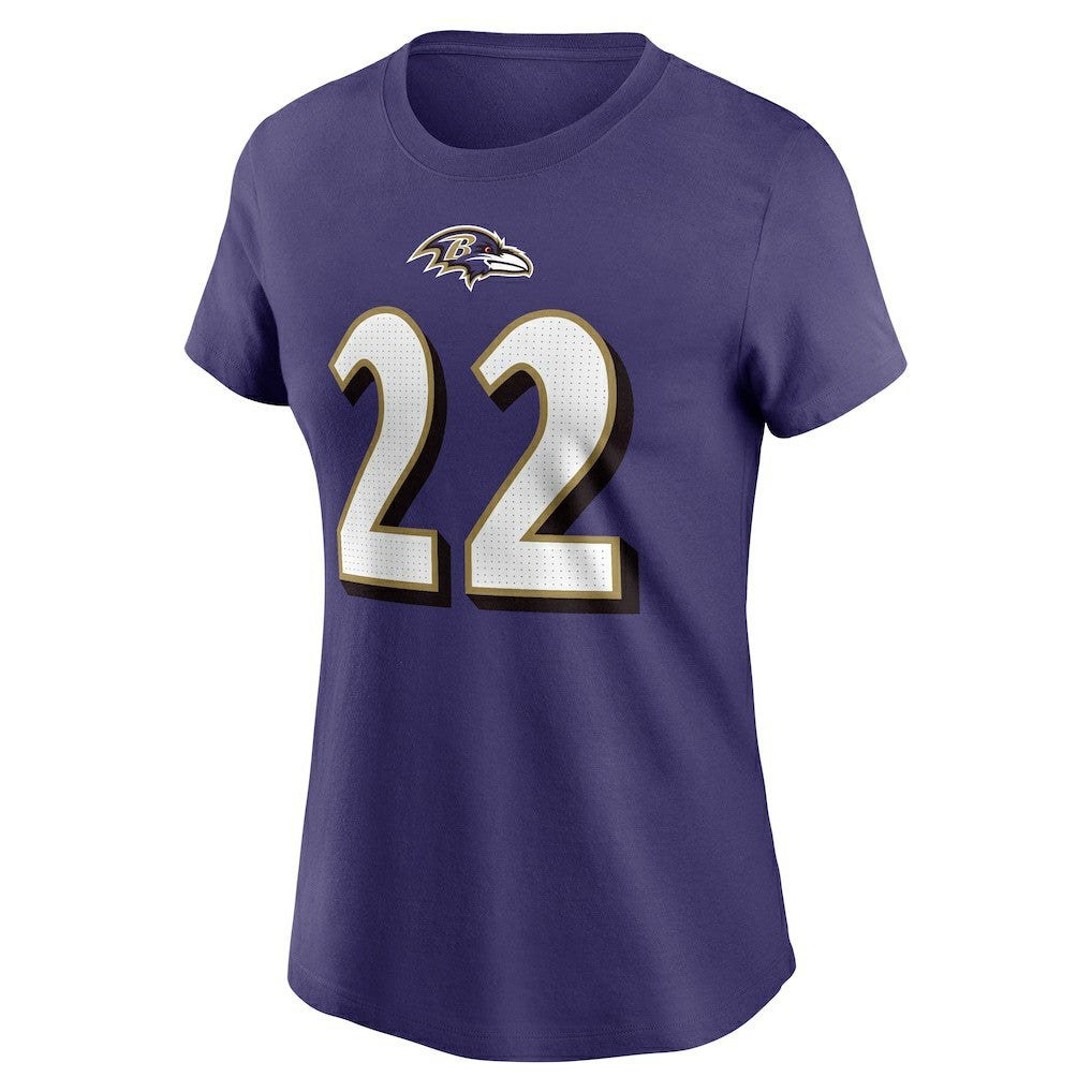 Derrick Henry Baltimore Ravens Women's Player Name & Number T-Shirt Purple | Nike for Sale