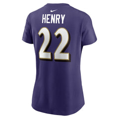 Derrick Henry Baltimore Ravens Women's Player Name & Number T-Shirt Purple | Nike for Sale