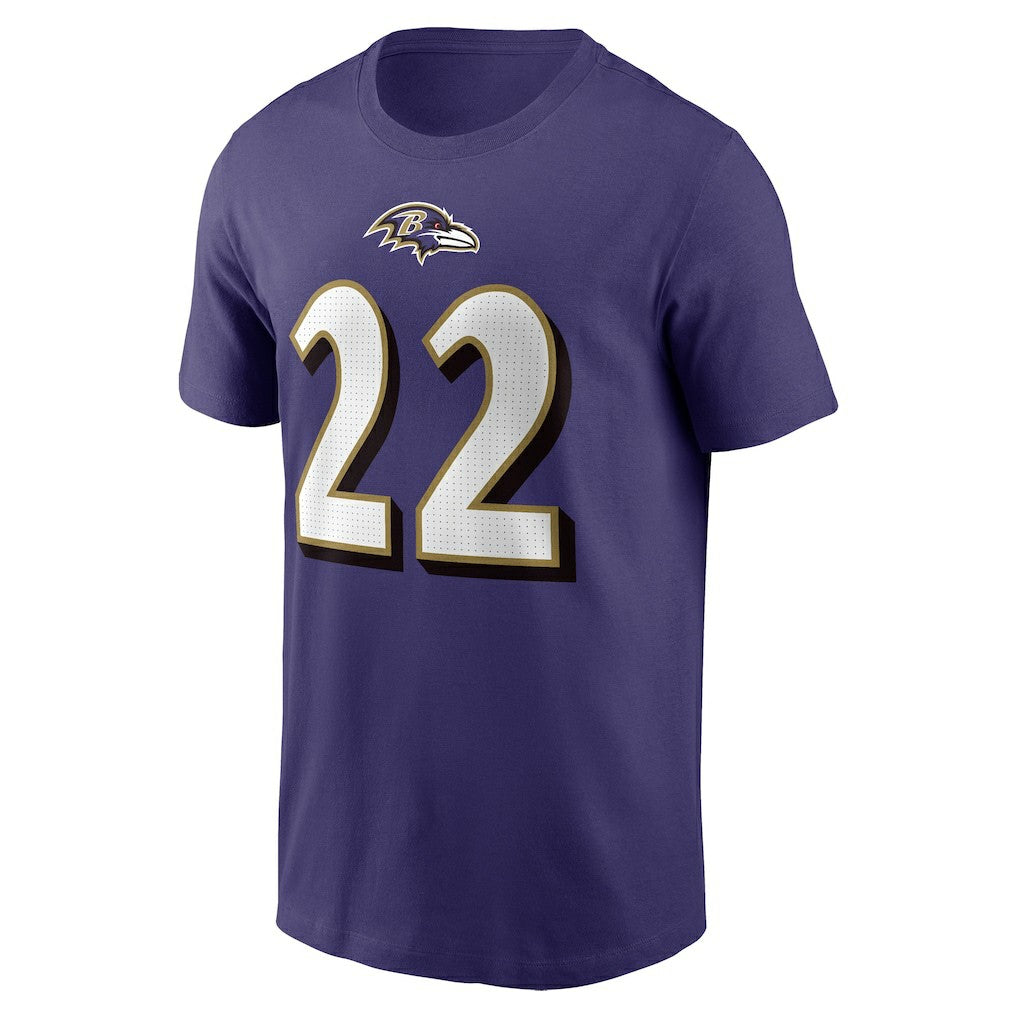 Derrick Henry Baltimore Ravens Player Name & Number T-Shirt Purple | Nike for Sale