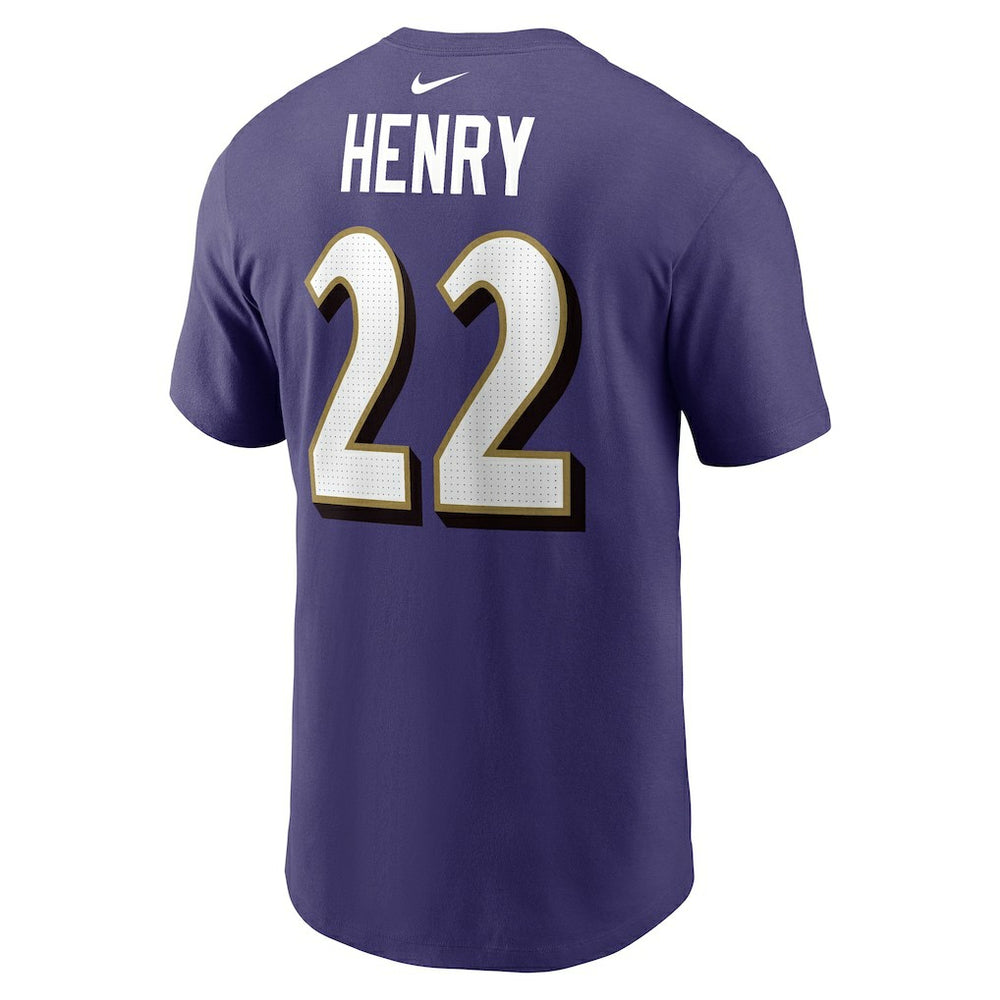 Derrick Henry Baltimore Ravens Player Name & Number T-Shirt Purple | Nike for Sale