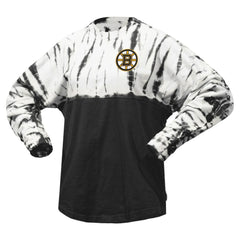 Boston Bruins Spirit Jersey Unisex Crystal Half Dye Long Sleeve T-Shirt - Black - NHL