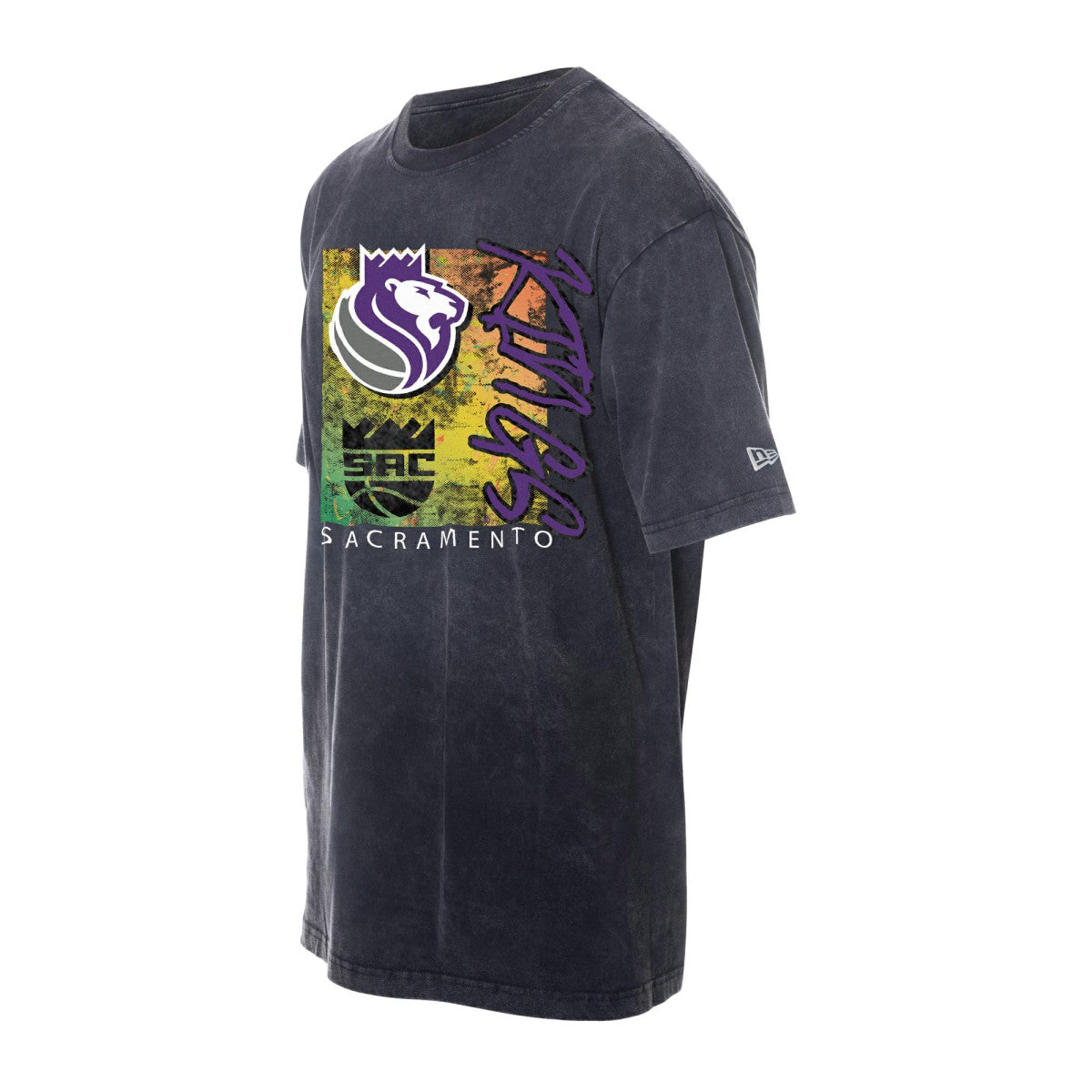 Sacramento Kings Distressed Sport Classics Enzyme Washed T-Shirt Black - NBA